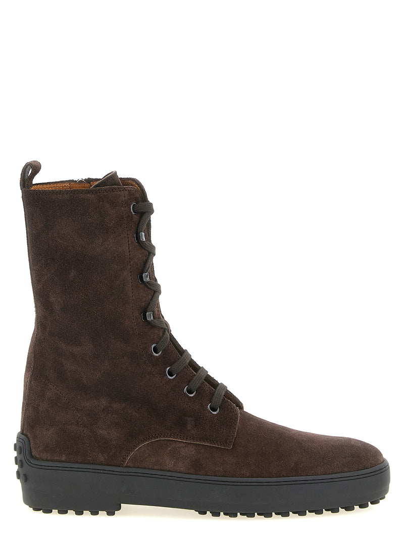 Tod's Brown Calfskin Ankle Boots