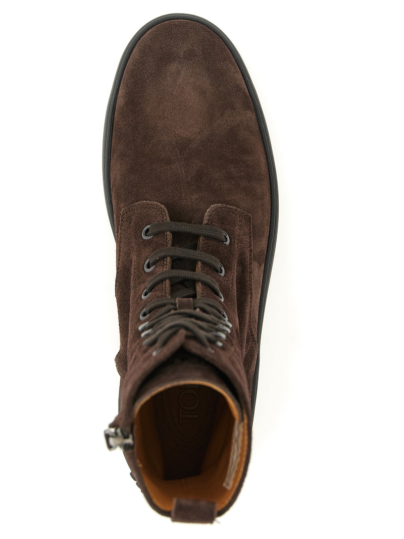 Tod's Brown Calfskin Ankle Boots