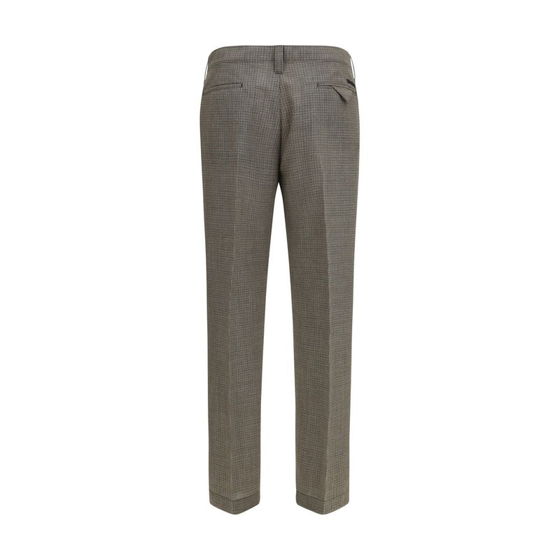 Prada Brown Wool Oves Aries Pants