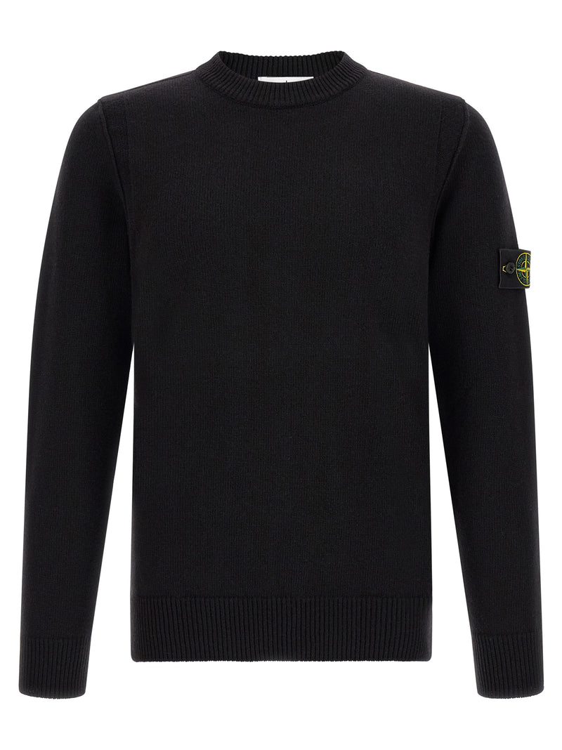 Stone Island Black Virgin Wool Cardigan