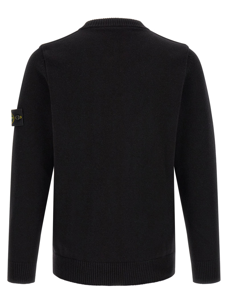 Stone Island Black Virgin Wool Cardigan