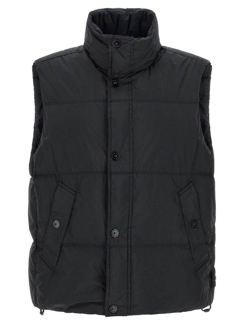 Stone Island Blue Polyamide Sleeveless Jacket