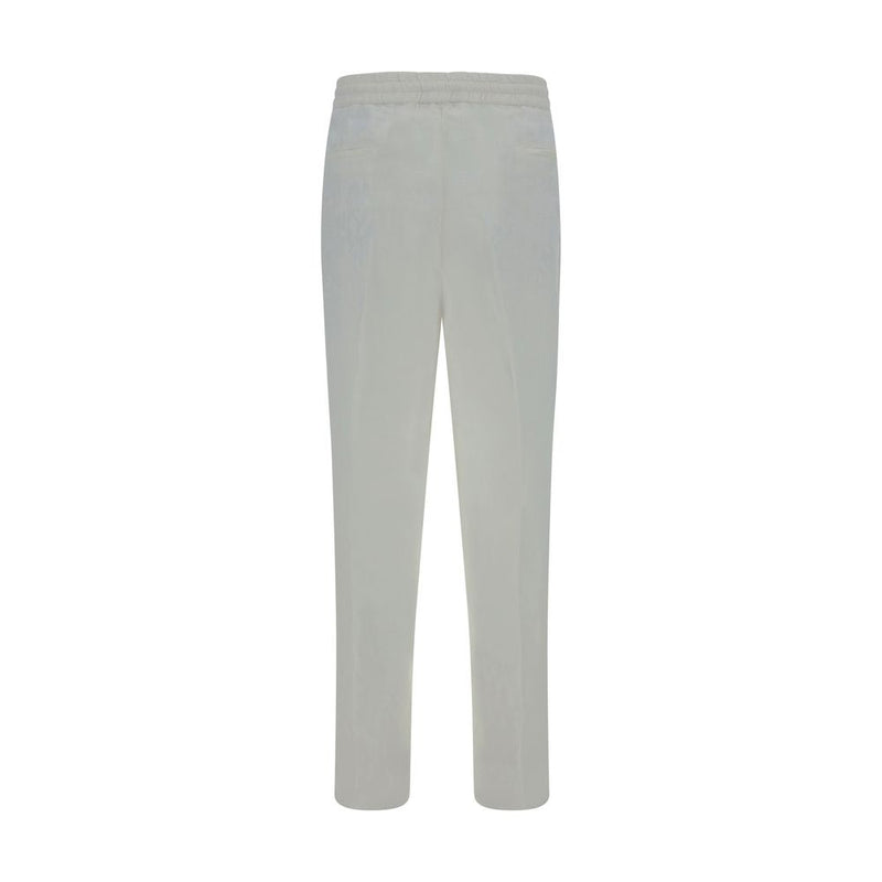 Brunello Cucinelli White Linen Casual Pants