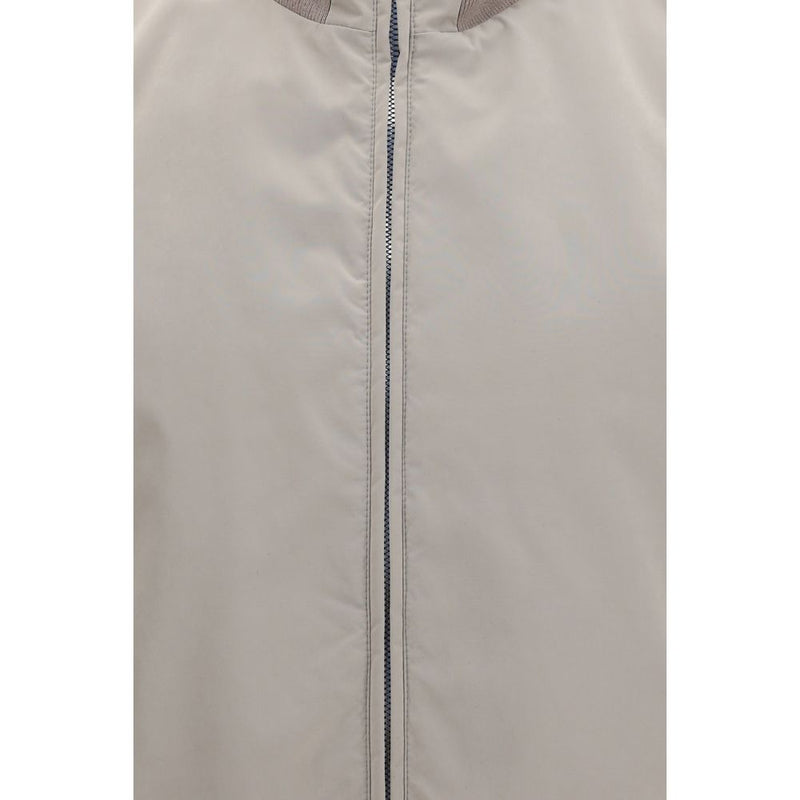 Brunello Cucinelli Gray Polyester Sleeveless Jacket