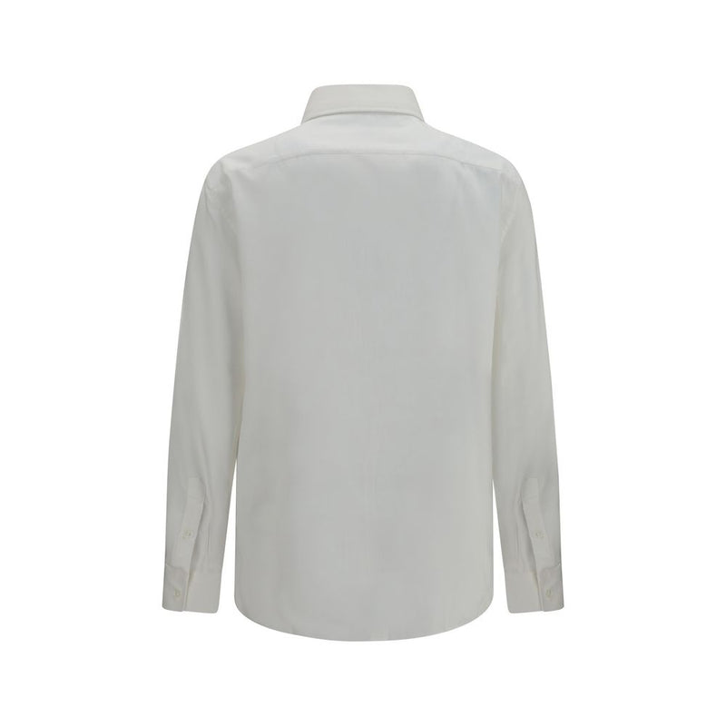 Brunello Cucinelli White Cotton Dress Shirt