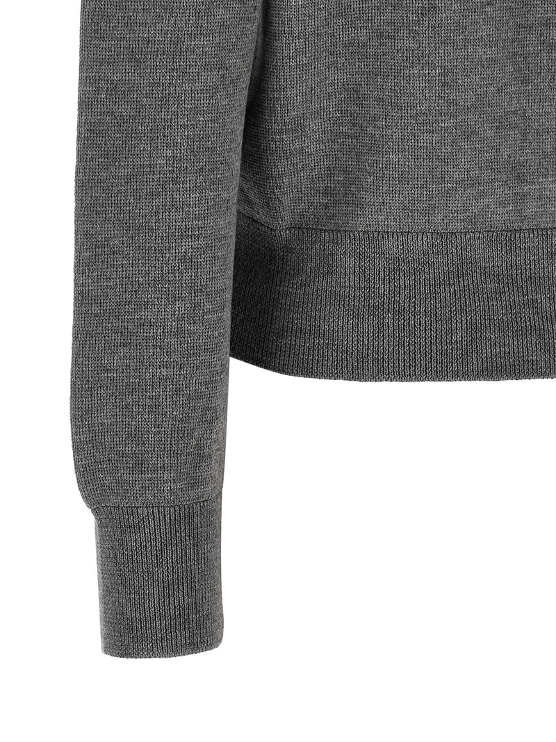 Ami Paris Gray Wool Cardigan