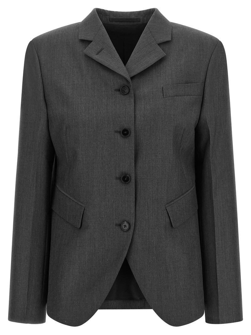 Jil Sander Gray Wool Blazer