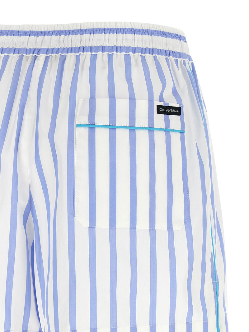 Dolce & Gabbana Blue Cotton Bermuda Shorts