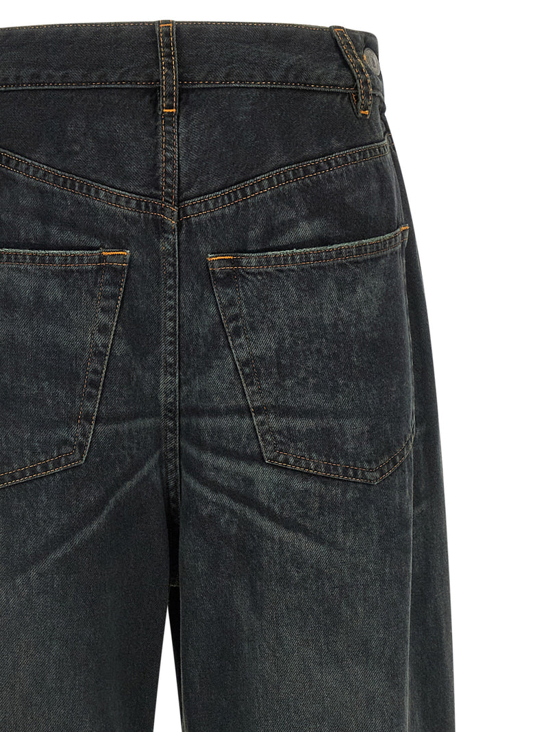 MM6 Maison Margiela Blue Cotton Flared Jeans