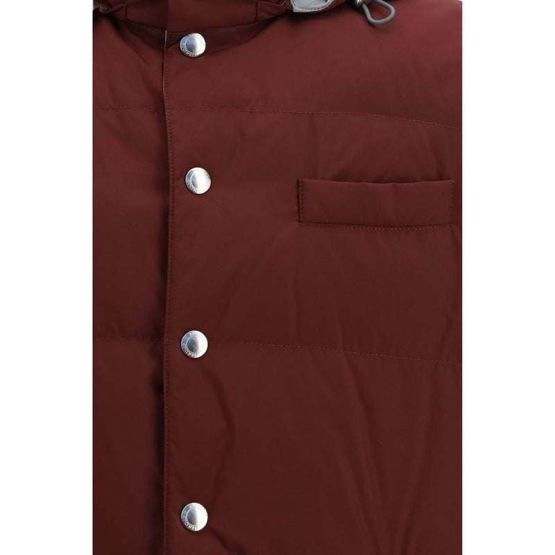 Brunello Cucinelli Bordeaux Polyester Sleeveless Jacket