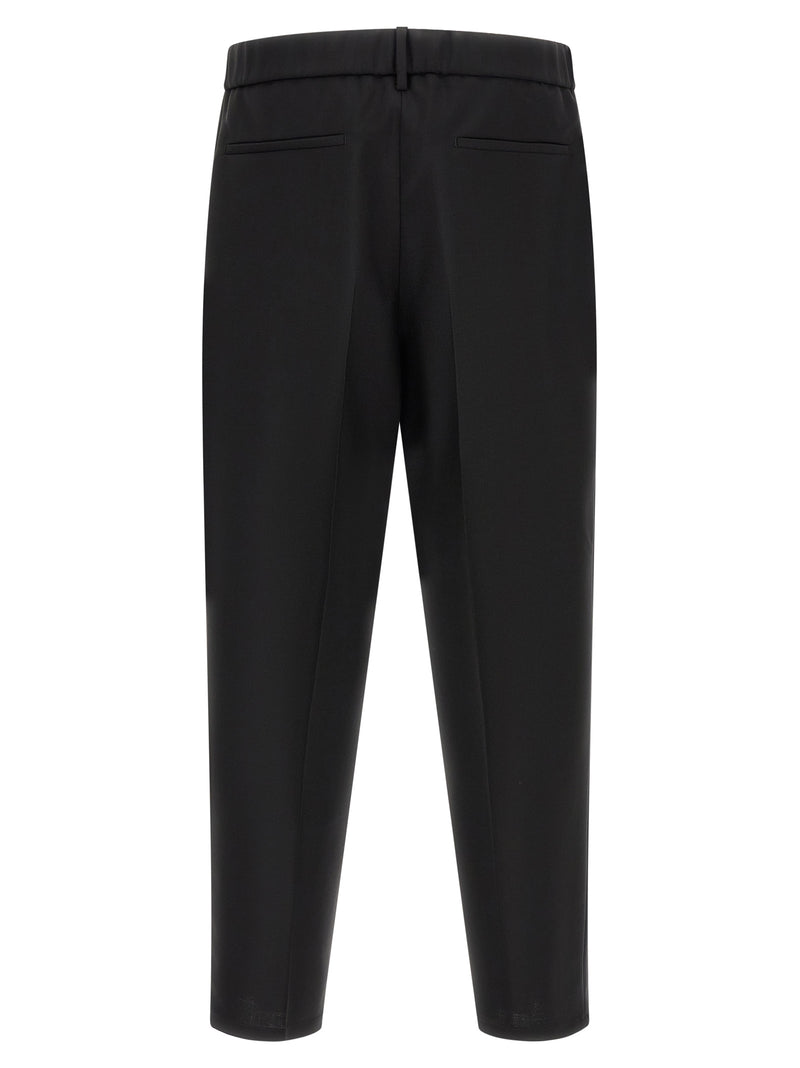 Jil Sander Black Virgin Wool Cropped Pants