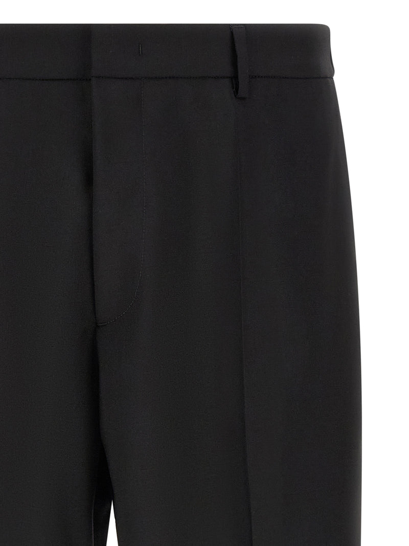 Jil Sander Black Virgin Wool Cropped Pants