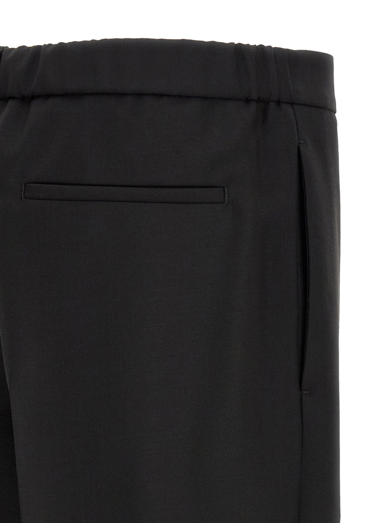 Jil Sander Black Virgin Wool Cropped Pants