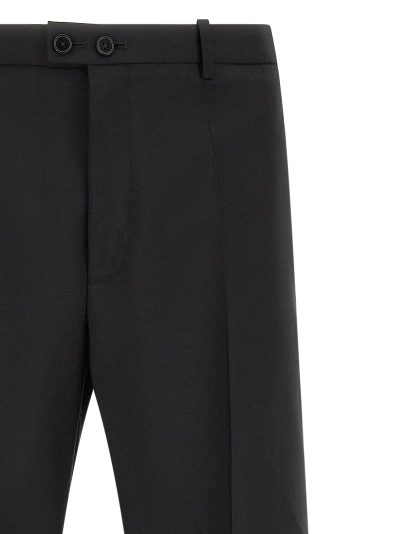 Jil Sander Black Virgin Wool Dress Pants