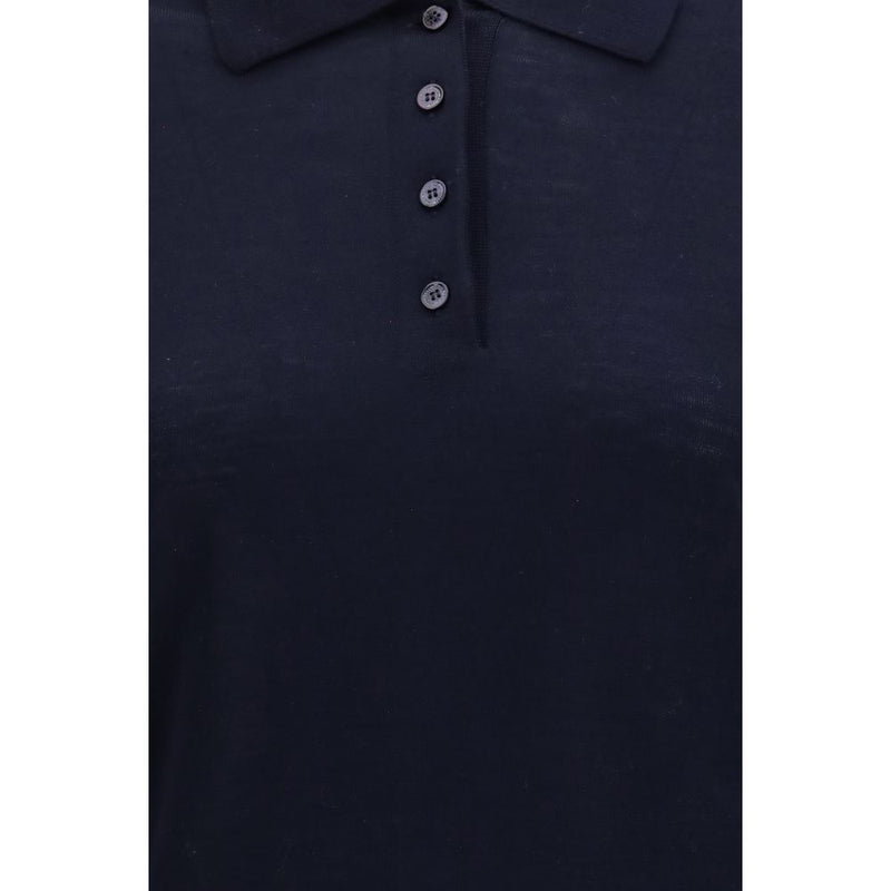 Golden Goose Blue Wool Oves Aries Dress Shirt