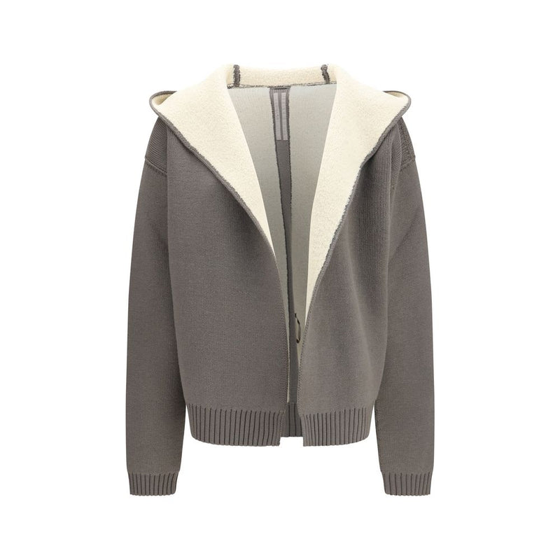 Rick Owens Gray Wool Oves Aries Hoodie