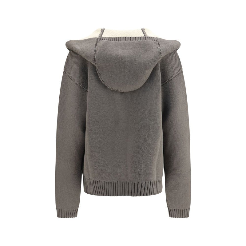 Rick Owens Gray Wool Oves Aries Hoodie