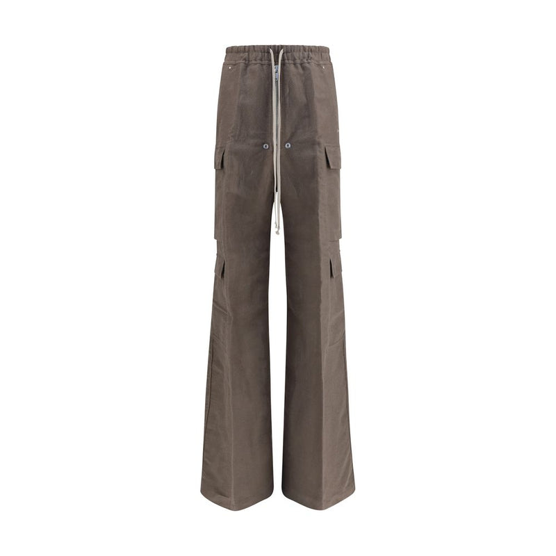 Rick Owens Brown Ramie Cargo Pants