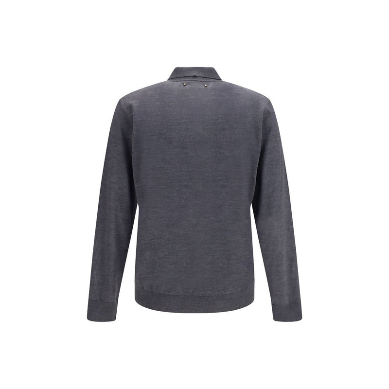 Golden Goose Gray Wool Oves Aries Polo Shirt