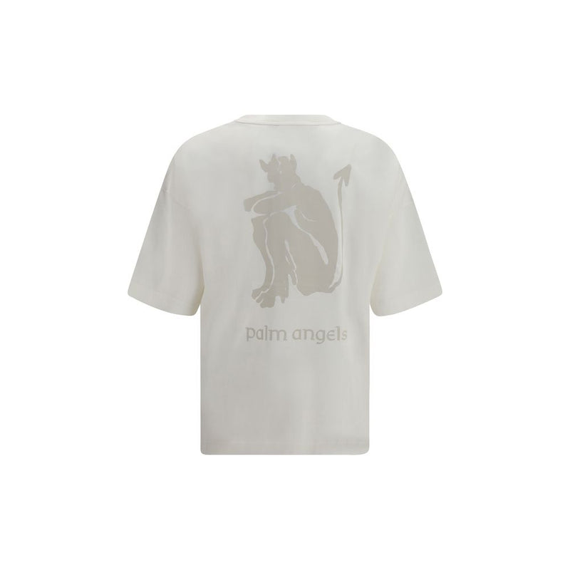 Palm Angels White Cotton T-Shirt