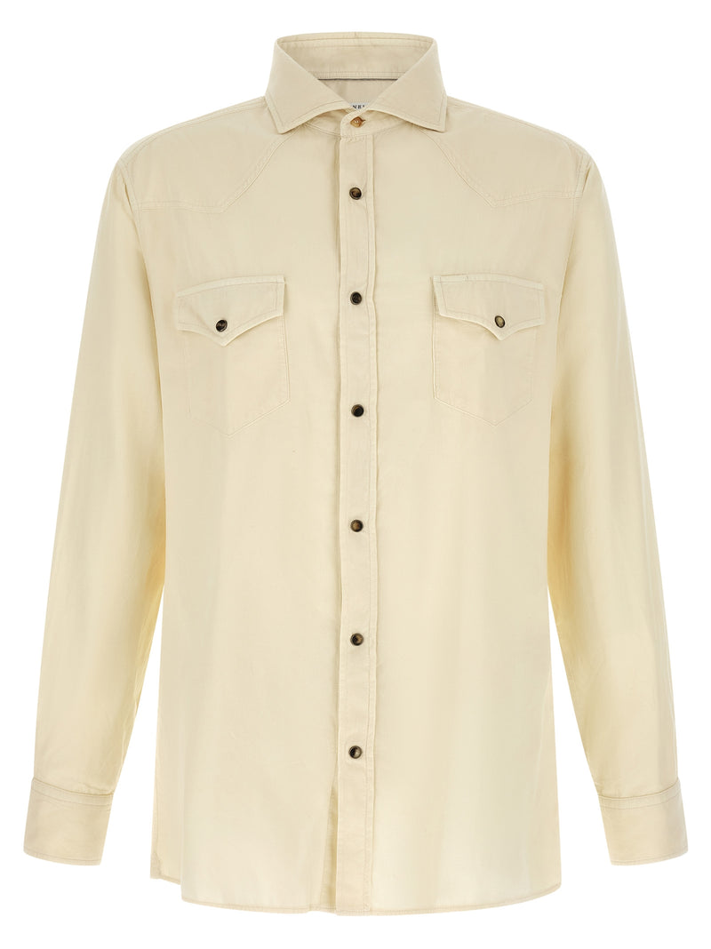 Brunello Cucinelli White Cotton Blouse