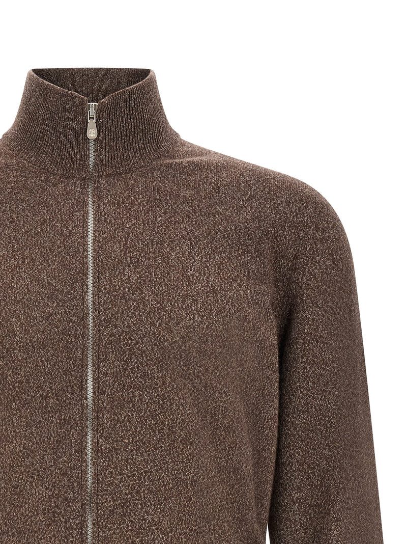 Brunello Cucinelli Brown Cashmere Cardigan