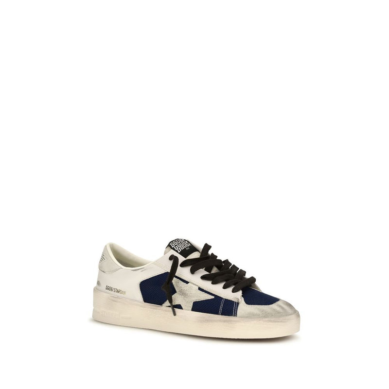 Golden Goose Gray Calf Leather Bos Taurus Low Top Sneakers
