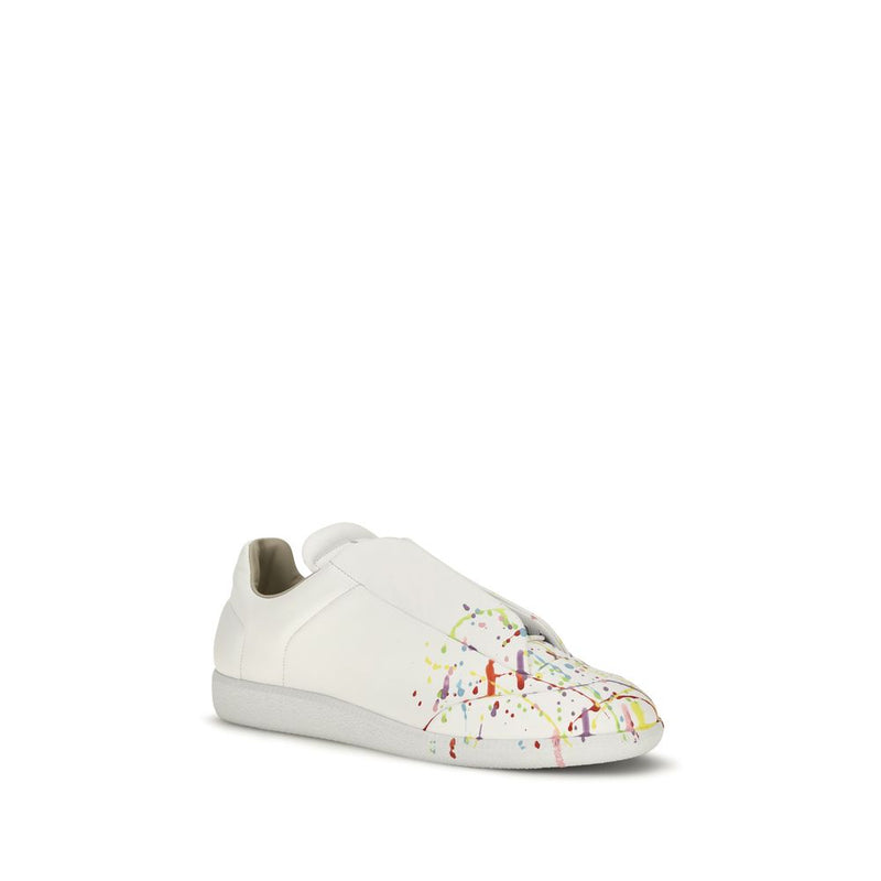 Maison Margiela White Calf Leather Bos Taurus Low Top Sneakers