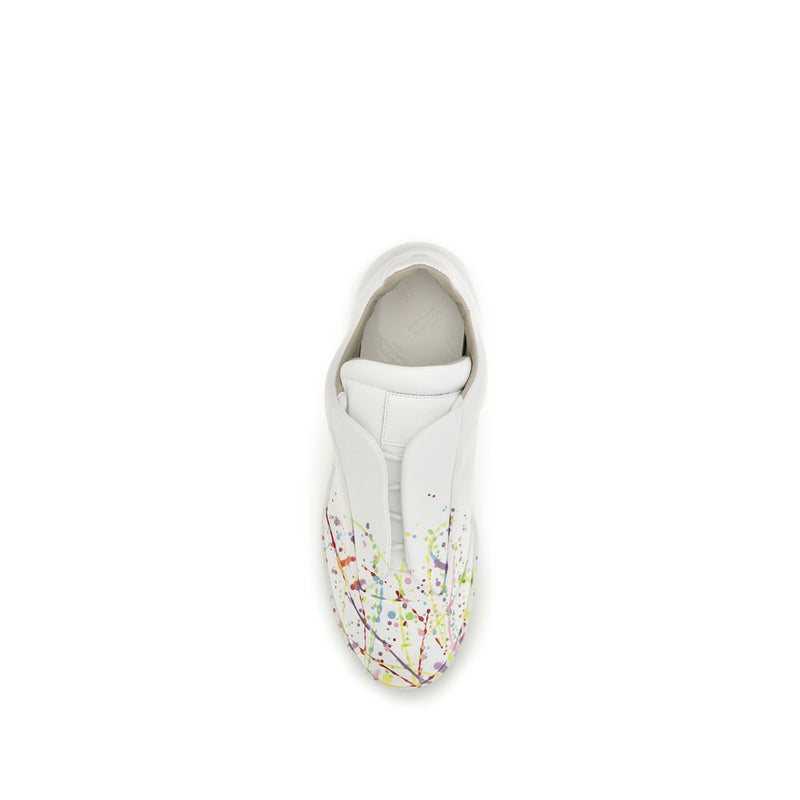 Maison Margiela White Calf Leather Bos Taurus Low Top Sneakers