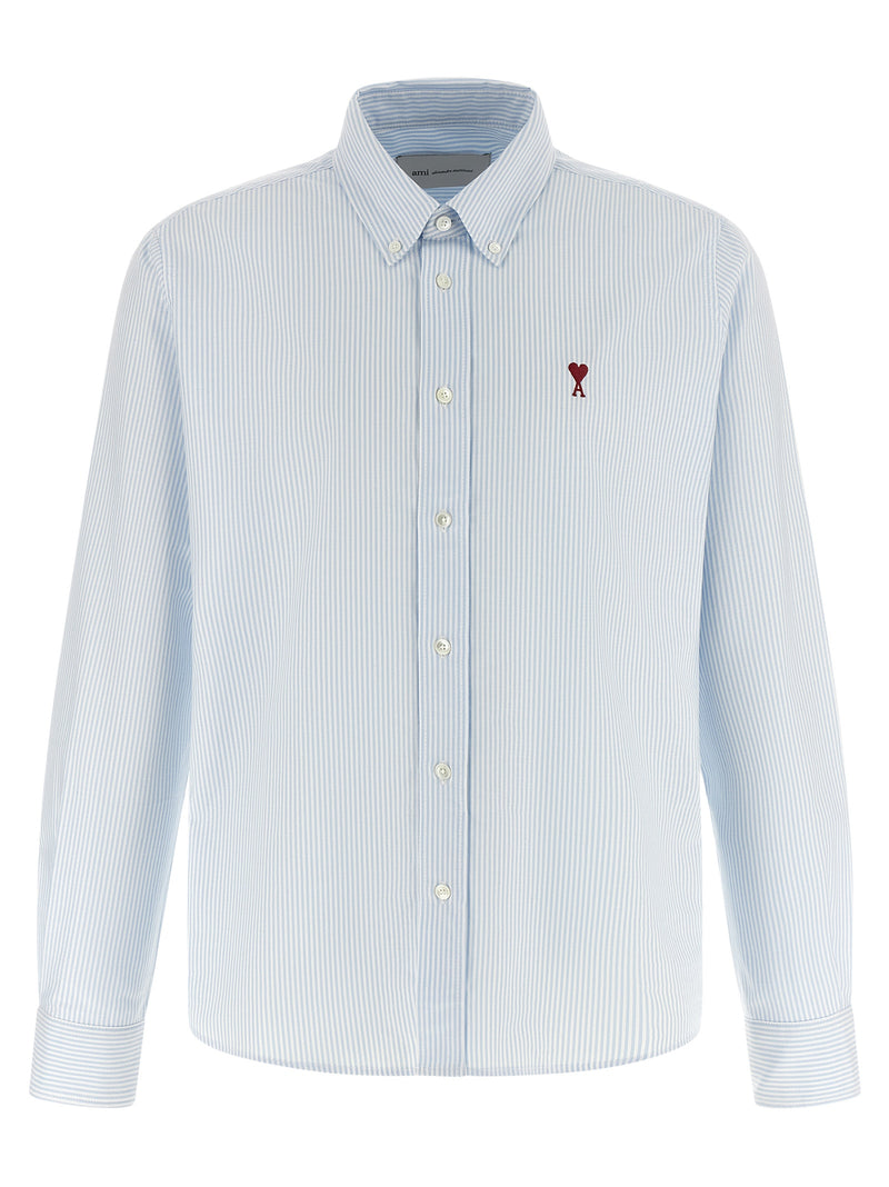 Ami Paris Blue Cotton Blouse