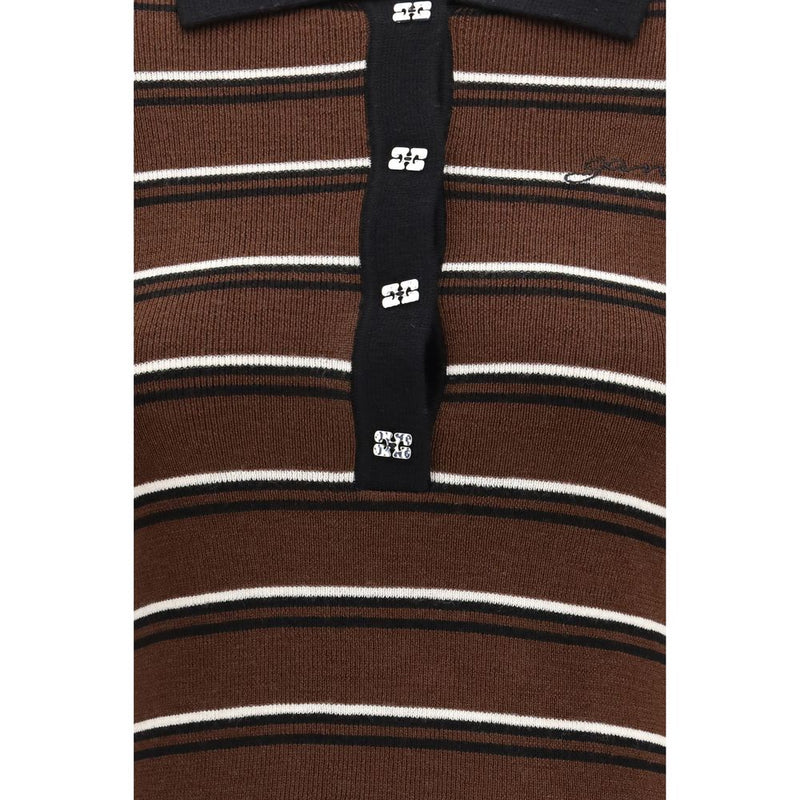 Camisa de vestir de lana Ganni para mujer