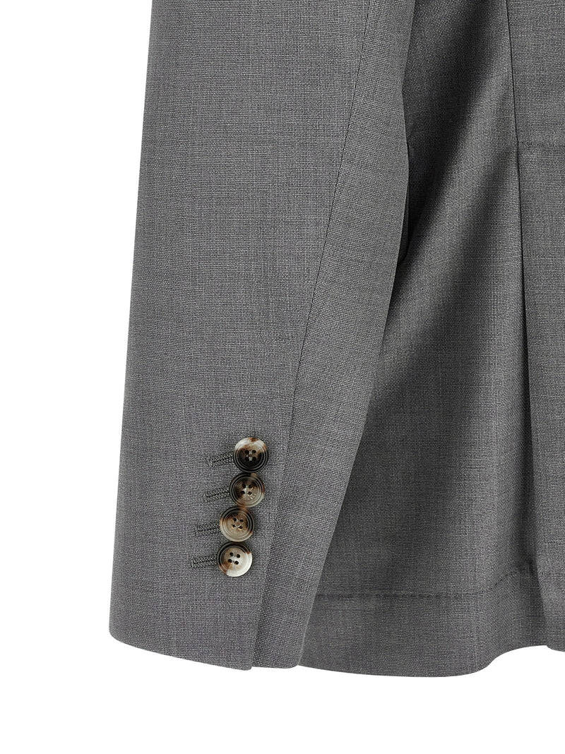 Brunello Cucinelli Gray Virgin Wool Blazer