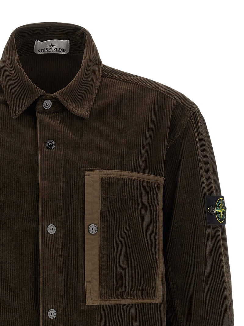 Stone Island Brown Cotton Blouse