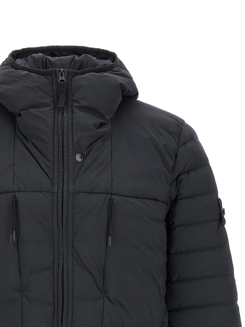 Stone Island Blue Polyamide Full-Length Jacket