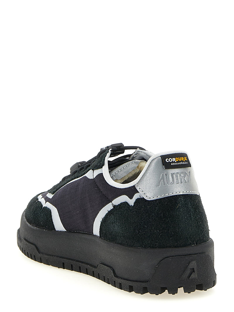 Autry Black Nylon Athletic Sneakers
