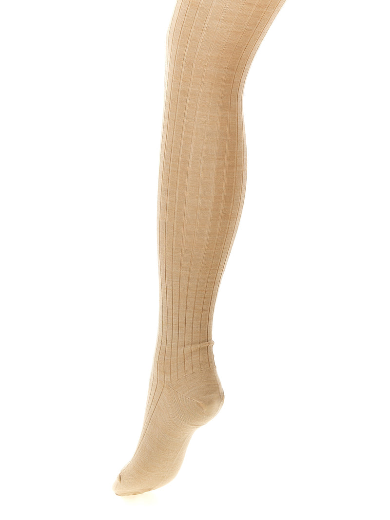 Jil Sander Beige Wool Socks