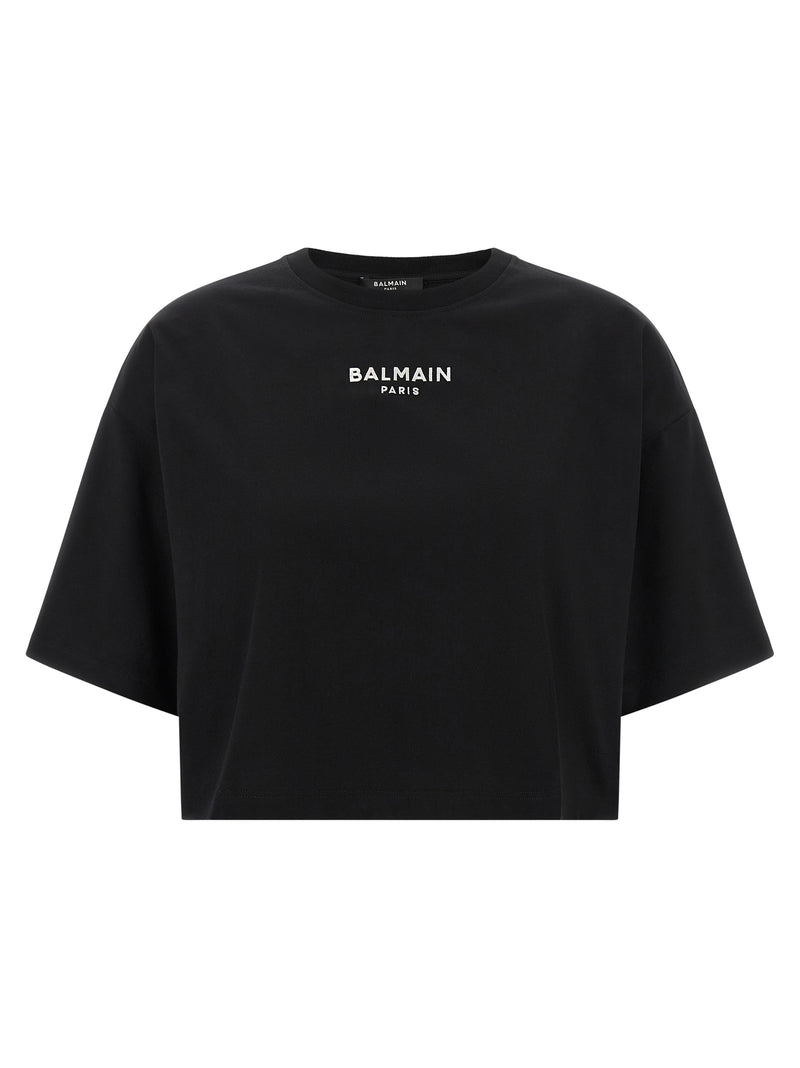Balmain Black Cotton T-Shirt