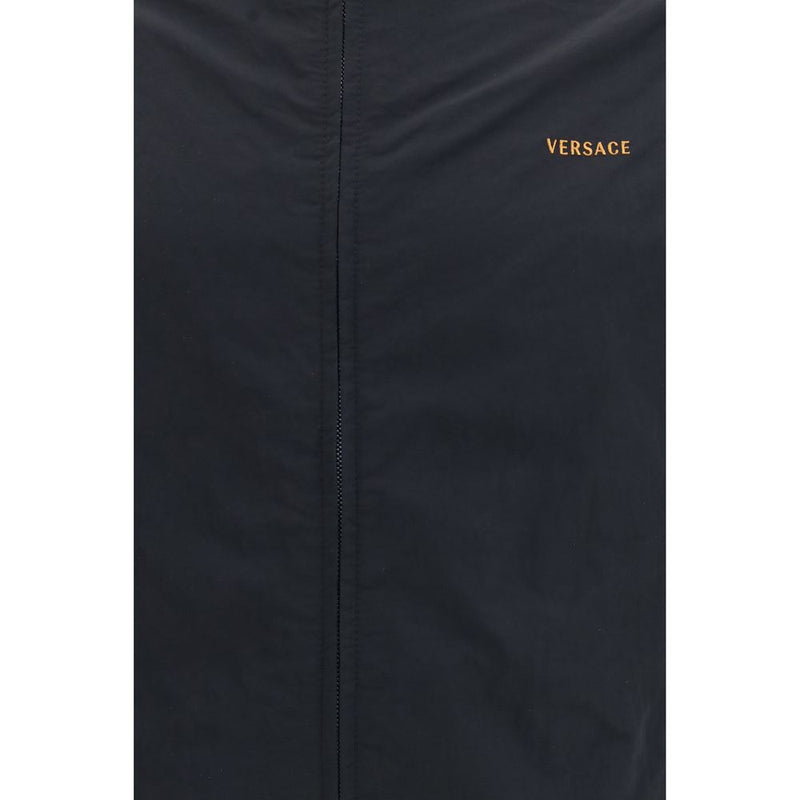 Versace Black Polyamide Bomber