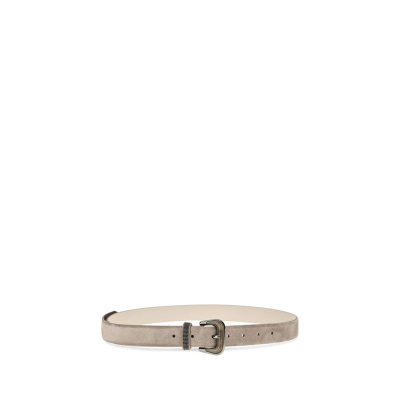 Brunello Cucinelli Beige Calf Leather Bos Taurus Regular Belt