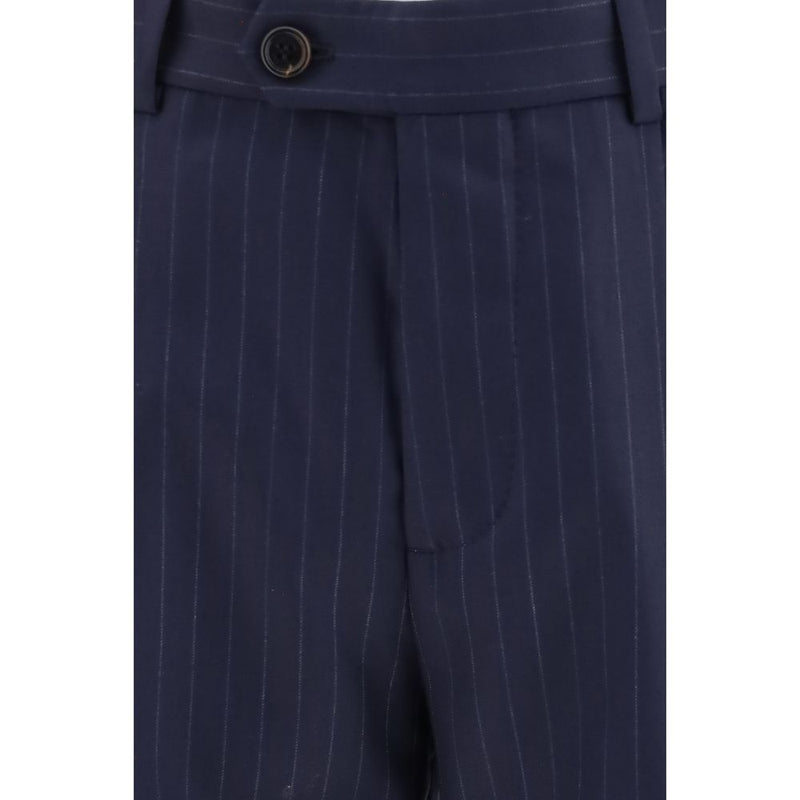 Brunello Cucinelli Blue Wool Oves Aries Dress Pants