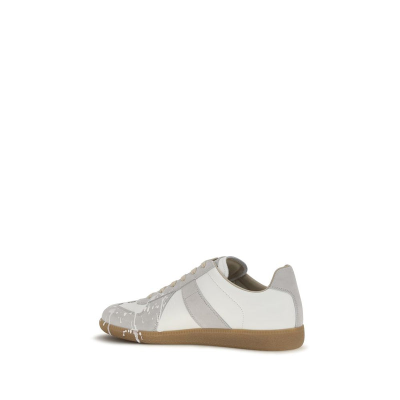 Maison Margiela Gray Suede Leather Low Top Sneakers