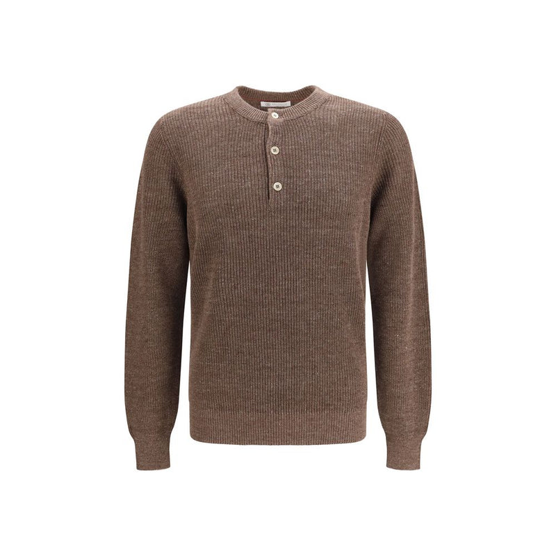 Brunello Cucinelli Brown Linen Sweatshirt