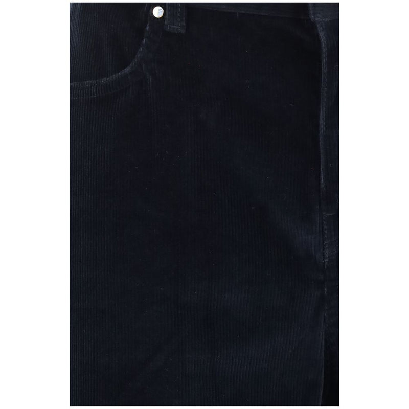 Max Mara Blue Cotton Casual Pants