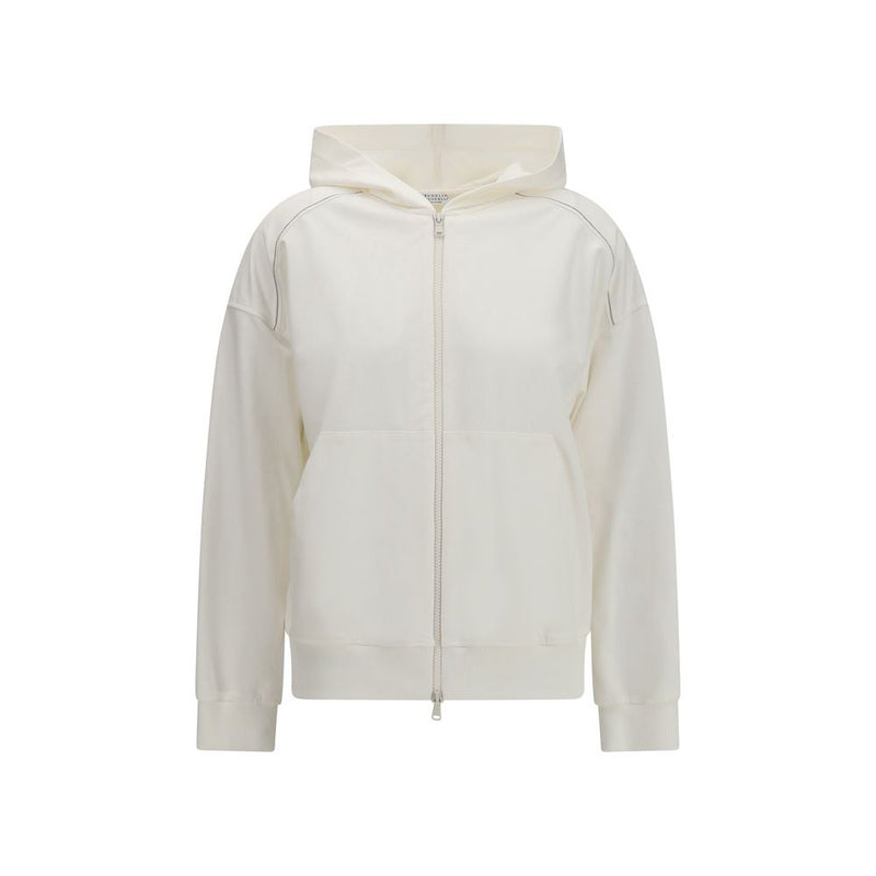 Brunello Cucinelli White Cotton Sweatshirt