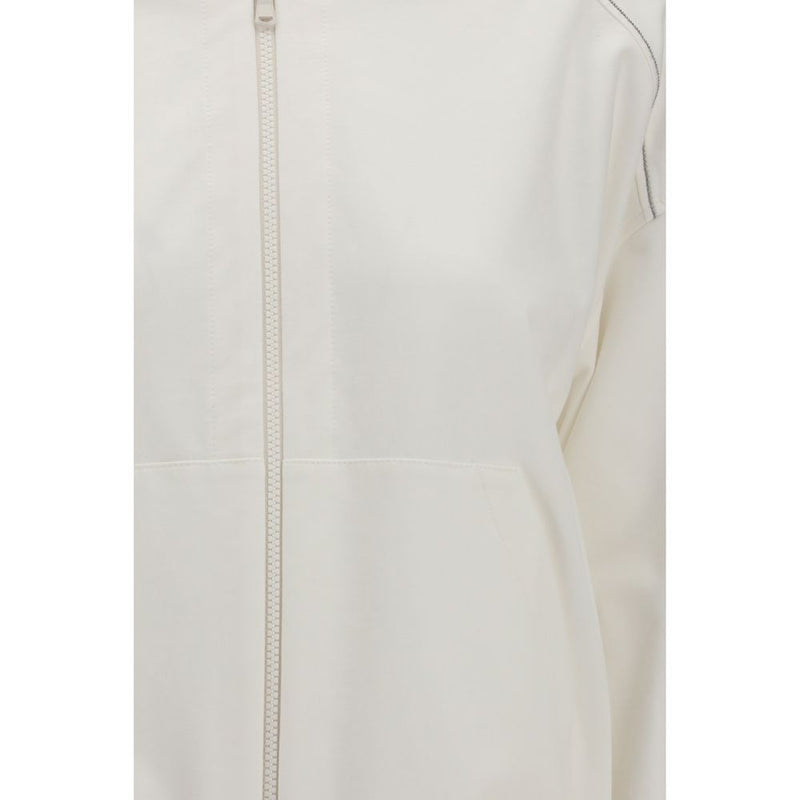 Brunello Cucinelli White Cotton Sweatshirt