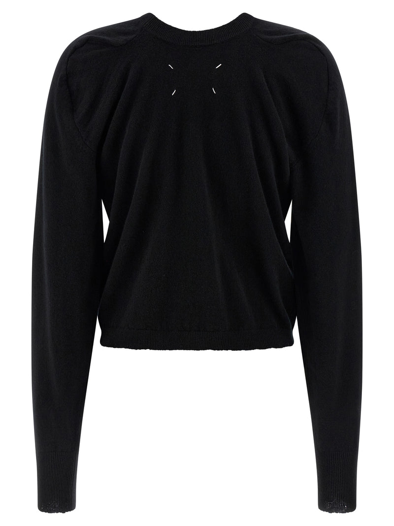 Maison Margiela Black Virgin Wool Cardigan