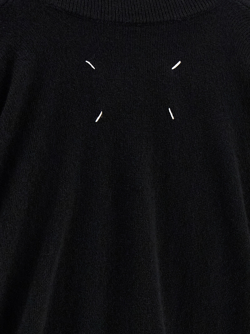 Maison Margiela Black Virgin Wool Cardigan