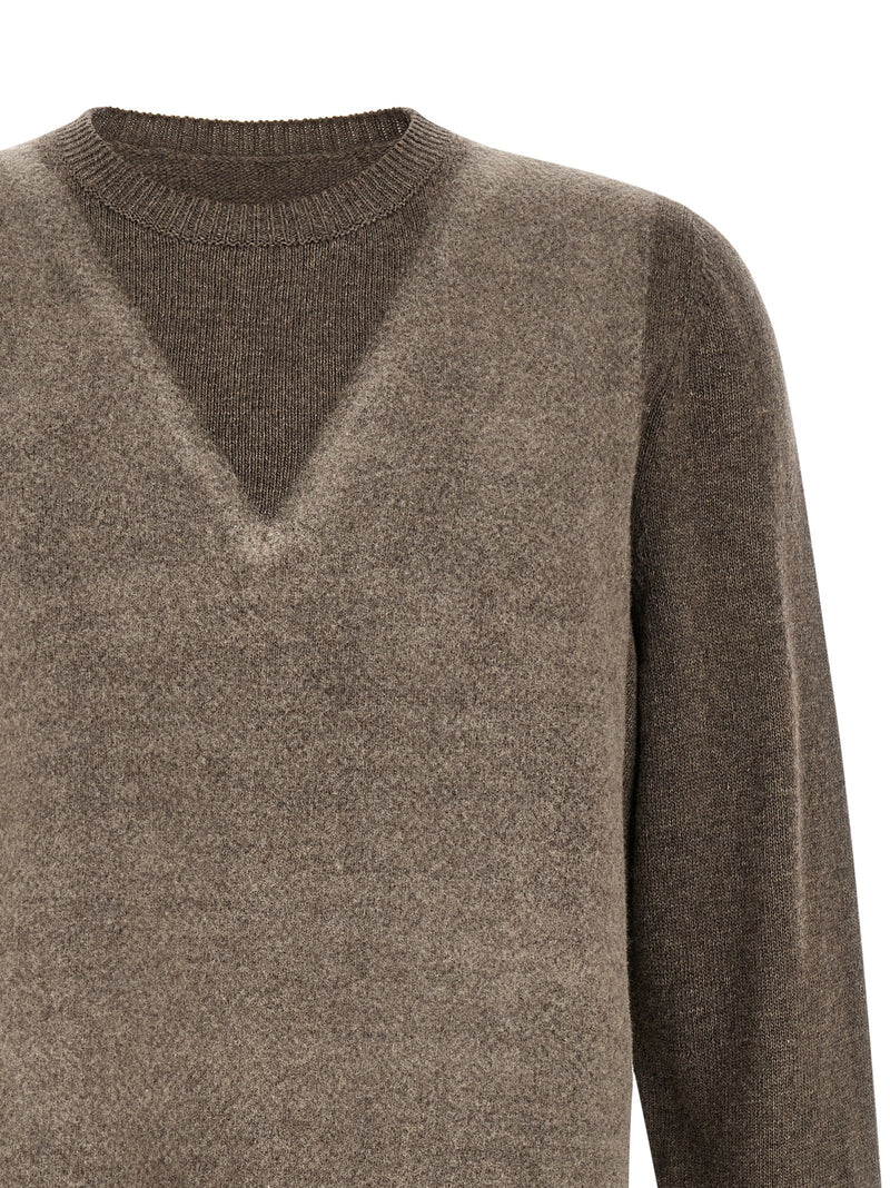 Maison Margiela Brown Virgin Wool Cardigan