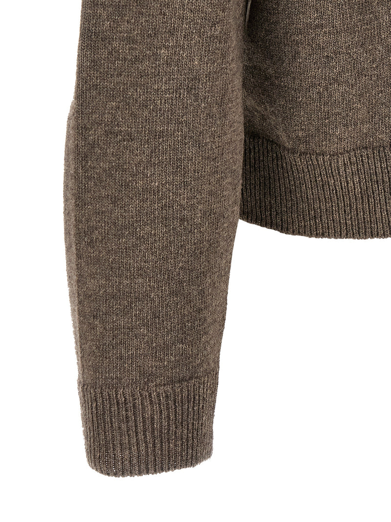 Maison Margiela Brown Virgin Wool Cardigan