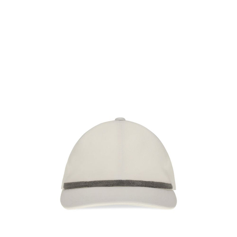 Brunello Cucinelli White Cotton Cap (Baseball Hat)